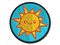 Smiling Sun Teacher Student Multi-Color Embroidered Iron-On or Hook & Loop Patch Applique